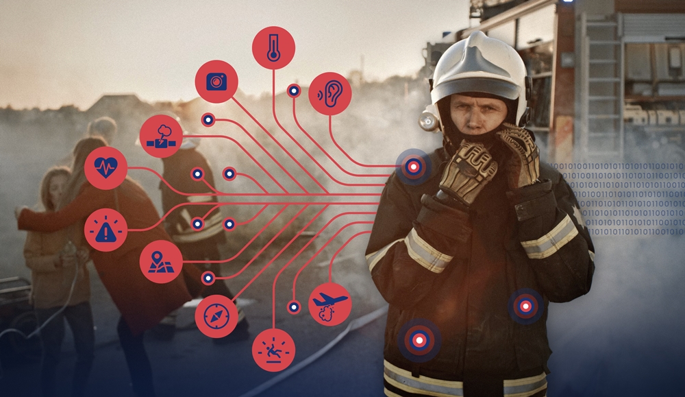 wearin'_firefighter Firefighter equipped with Wearin's solution